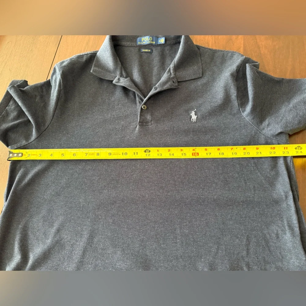 Polo Ralph Lauren | Size Large | Mens Navy Blue Solid Polo Short Sleeve